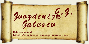 Gvozdenija Galešev vizit kartica